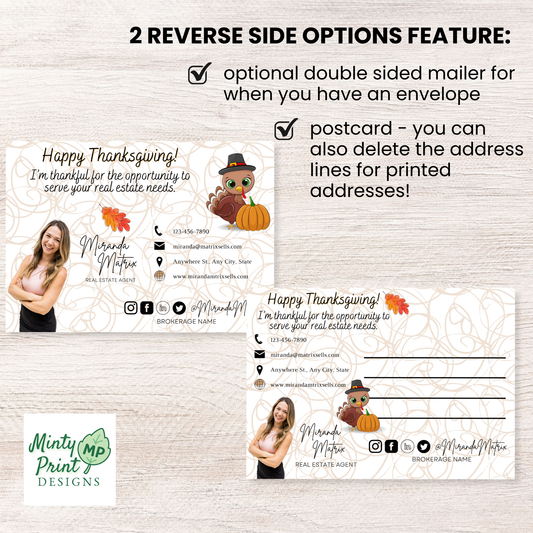 Thanksgiving word search postcard marketing uses client pop by mailer