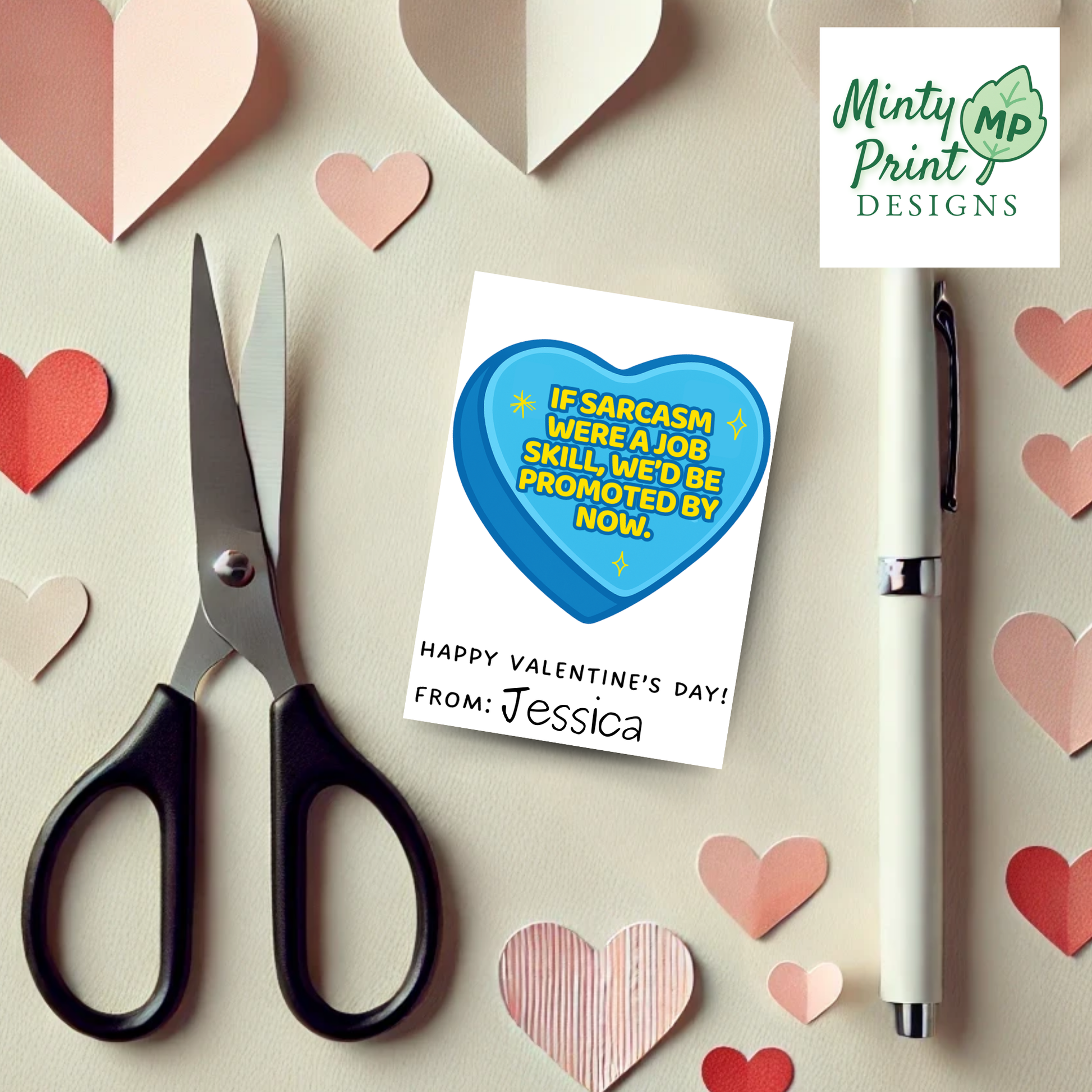 printable coworker Valentines with funny office sayings for workplace gifting