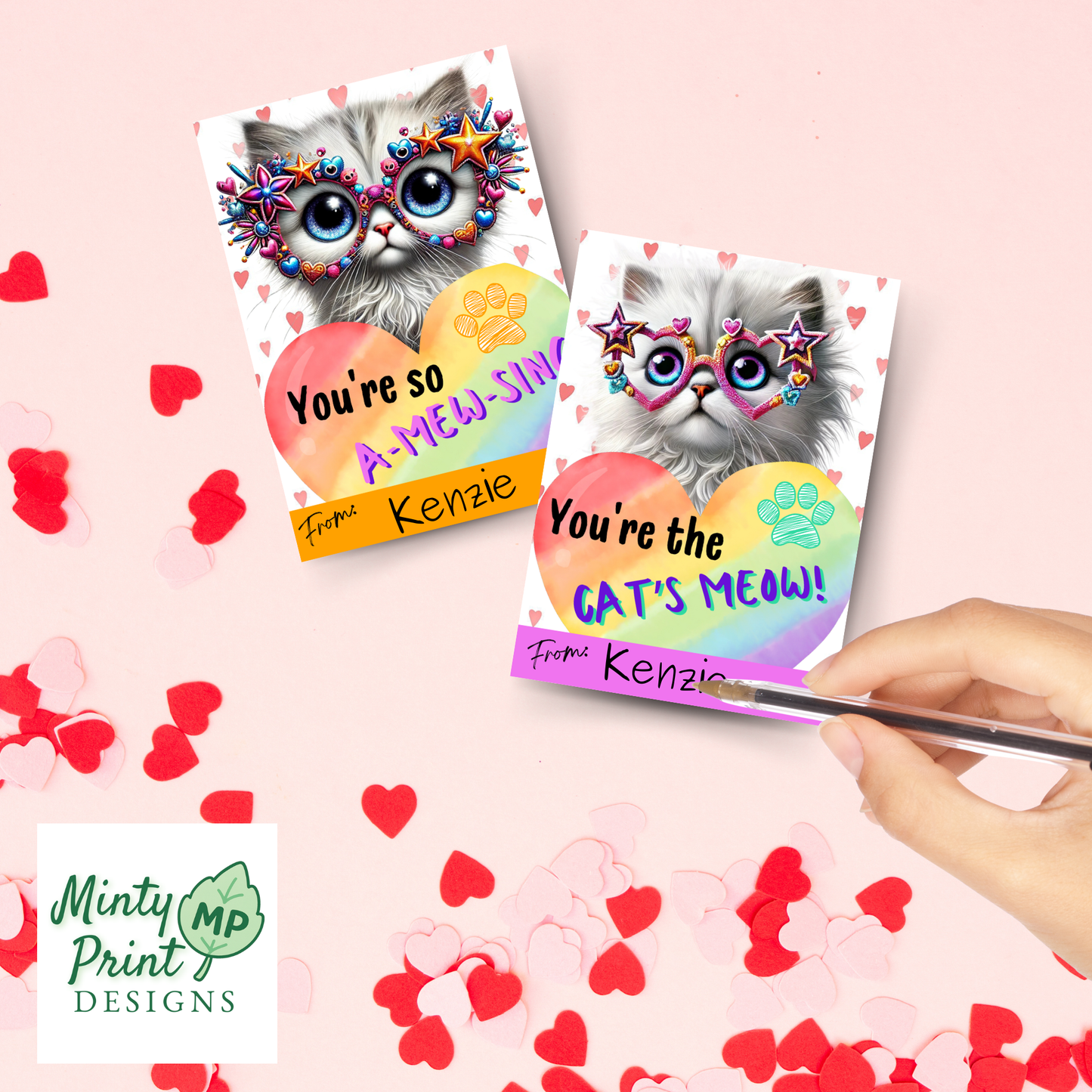 Printable disco cat Valentines for kids with retro dancing cat artwork—instant classroom PDF