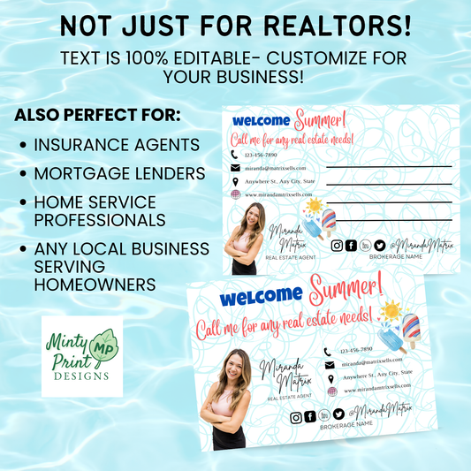 Summer word search postcard marketing uses client pop by mailer