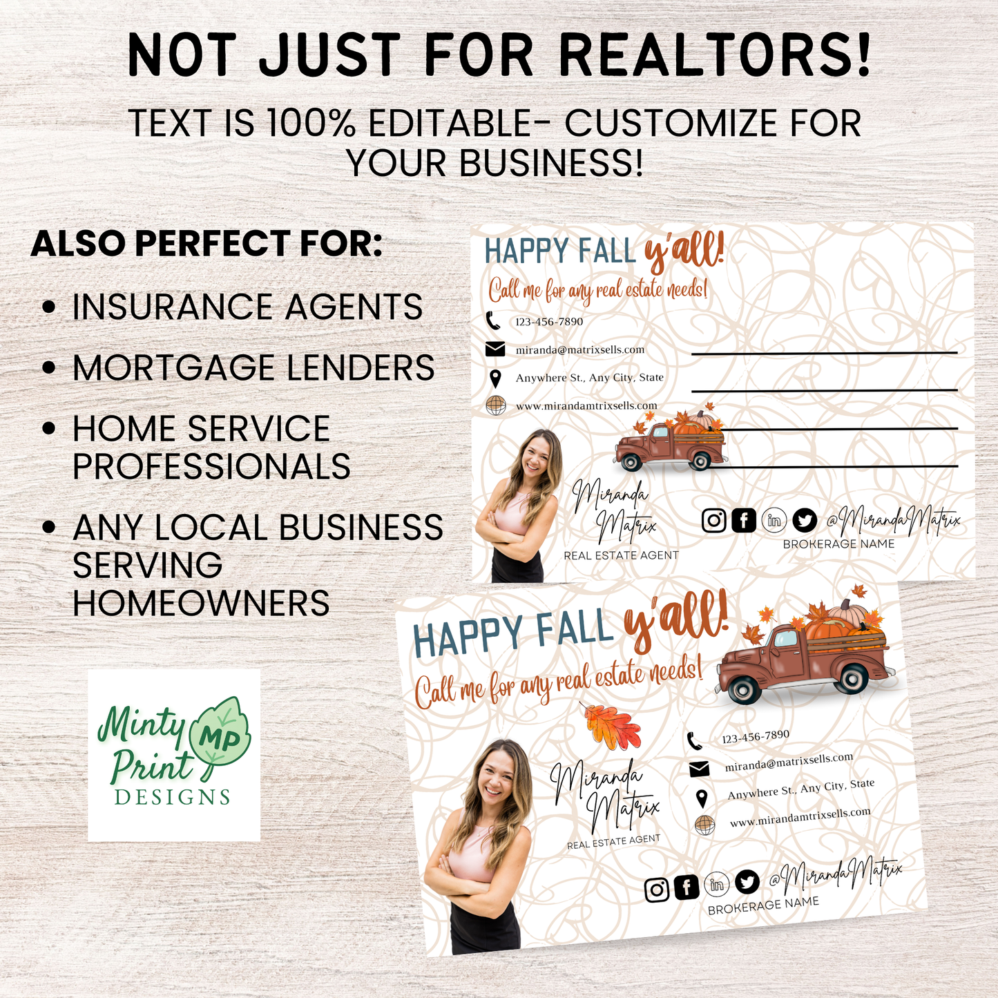 Autumn word search postcard marketing uses client pop by mailer