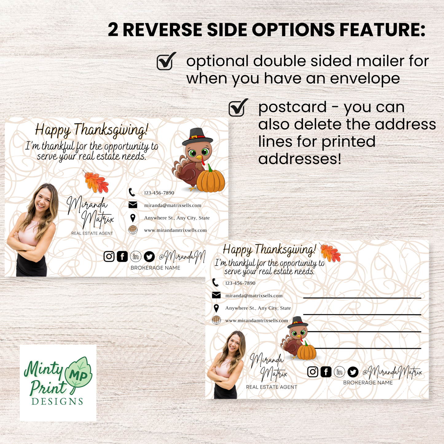 Thanksgiving word search postcard marketing uses client pop by mailer