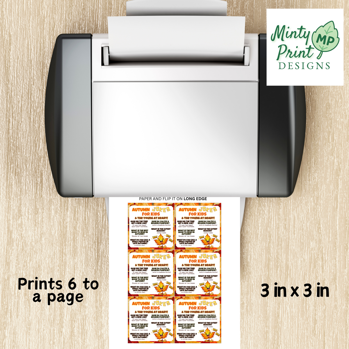 Editable Fall Joke Pop-By Tag – Double-Sided Canva Template for Septem ...