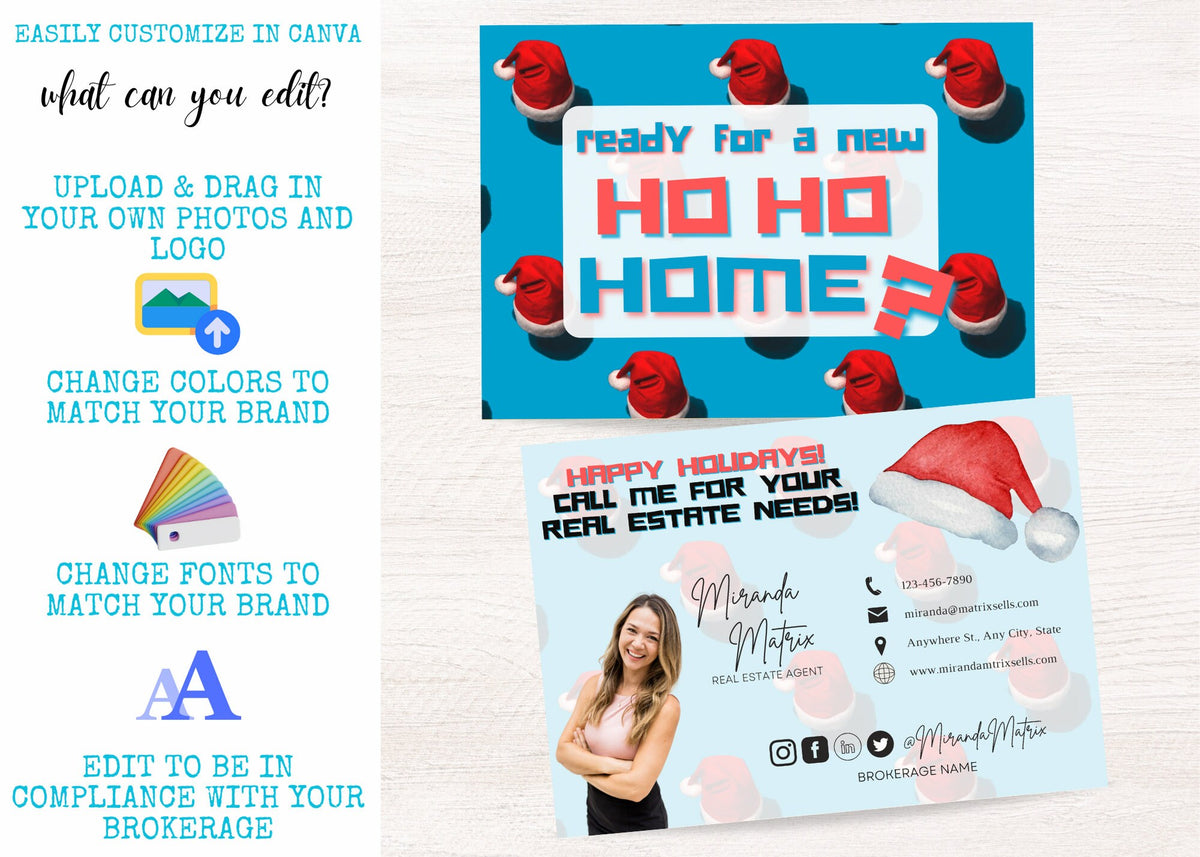Ready for a new Ho Ho Home funny holiday real estate marketing card