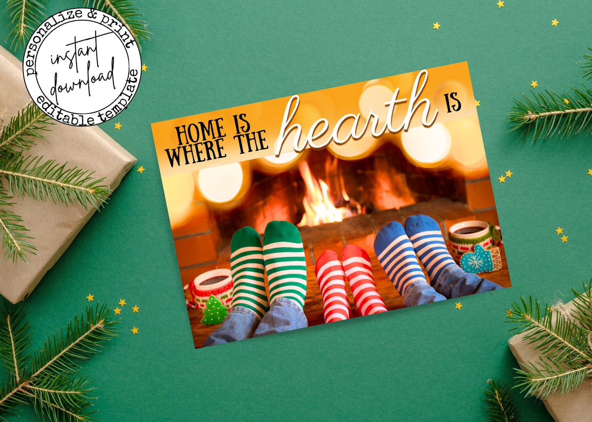 Christmas realtor card with agent photo contact information and handwritten message space