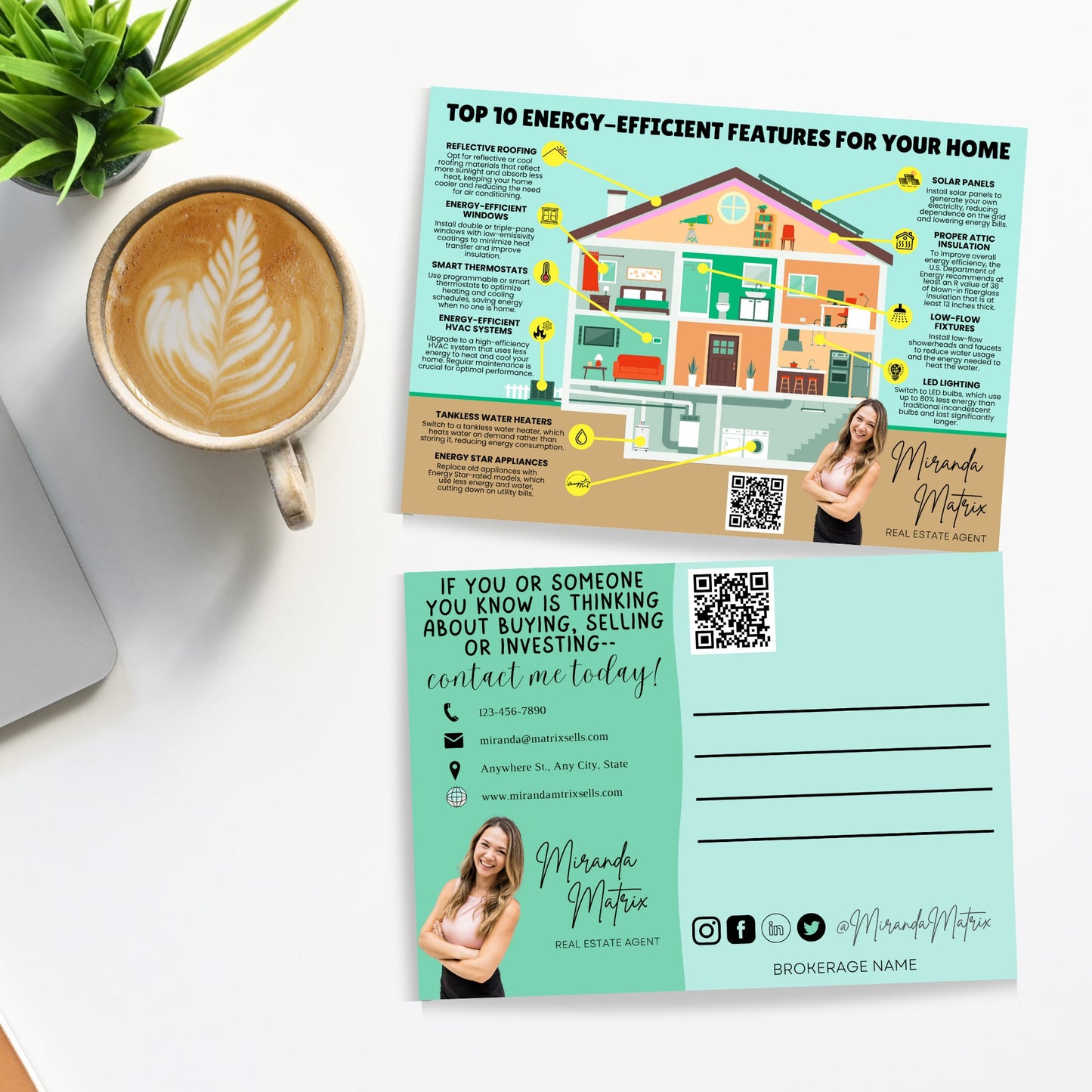 Energy Efficient Home Realtor Postcard: Spring/Summer Marketing (Digital Download)