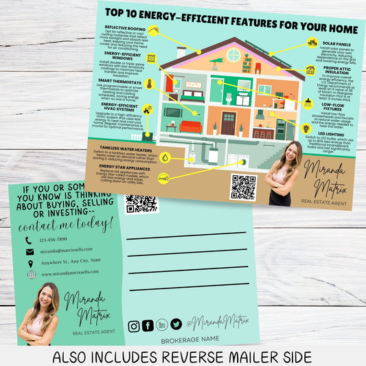 Energy Efficient Home Realtor Postcard: Spring/Summer Marketing (Digital Download)
